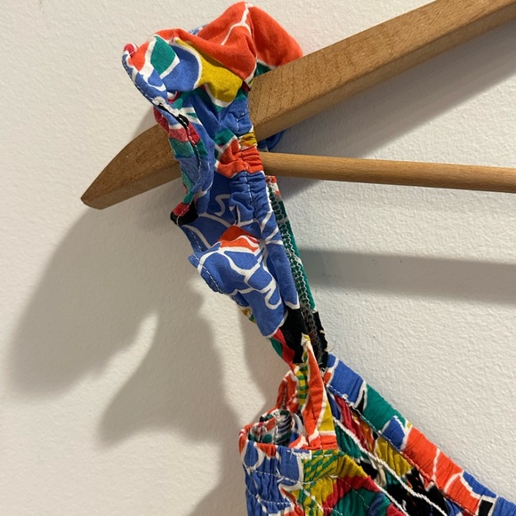 EUC Lulus Tropico Blue Multi Floral Romper, medium - Picture 3 of 9